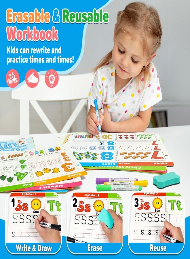 Dr.Rapeti Preschool Learning Activities Educational Workbook Busy Book 58 Pages Prek Montessori Handwriting Practice Activity Tracing Toy Early Learning Toy for Kids Toddlers for 3 years+ - Image 5